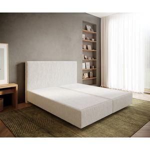 Boxspringframe Dream-Well Bouclé Crème-Wit 180x200 cm Bedframe