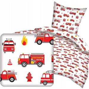 Kinderbeddengoed Katoen 100x135 cm - Brandweer Thema