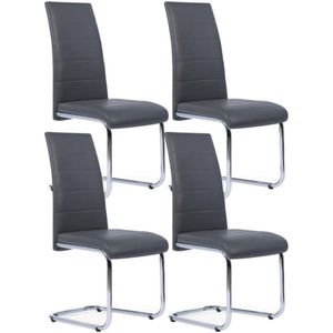 4 stoelen MIA grijs voor de eetkamer
