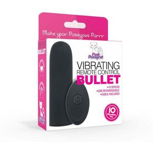 Pink Pussycat Vibrerende Bullet met Afstandsbediening black