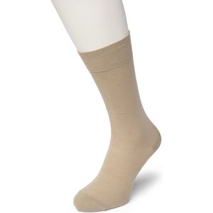 Bonnie Doon Katoenen Comfort Sok Licht Bruin Heren maat 39/42 - Speciale Breitechniek in Boord - Knelt niet - Katoen en Lycra - Maximaal Draagcomfort - Zakt niet af - Gladde Teennaad - Voor Gevoelige Voeten/Benen - Zand - Sand - BE122401.342