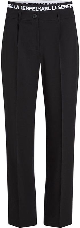 Karl Lagerfeld Logo Waistband Broek Zwart XS Vrouw