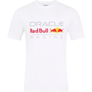 Red Bull Racing - T-shirt - Wit - Max Verstappen - Large Front Logo
