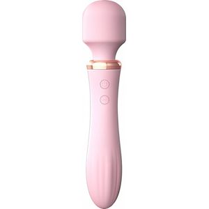 Fuegobird Vibrator Stille Massagestaaf voor Vrouwen - Krachtige Magische Clitoris Stimulator met Verwarmingsfunctie - Waterdichte Vibratiemotor - Dubbel Hoofd Massagestaaf - Roze