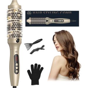 Golden Goods - Magic Brush Pro - Verwarmde Keramische Stijlborstel - Met LCD Scherm - Voor Alle Haartypen - 10 Warmtestanden