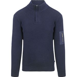 Suitable Mou Half Zip Trui Navy - Maat XXL - Heren - Schipperstrui