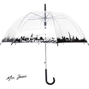 Mrs. Jones Automatische paraplu winddicht reizen transparant bubble vrouwen lichtgewicht stok paraplu - KS25B .