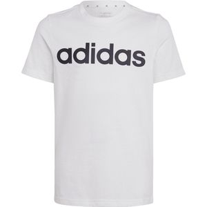 adidas Sportswear Essentials Linear Logo Katoenen T-shirt - Kinderen - Wit- 164