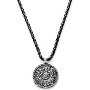 Zentana Mandala Halsketting - Lotus & Ohm - Ketting & Hanger - Verlichting - Leer