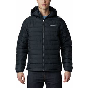 Columbia Powder Lite™ Hooded Jacket - Heren Jas - Gewatteerde puffer Jas met Capuchon - Maat S - Zwart