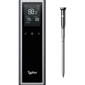 Typhur Sync One - 6-sensor probes - Draadloze vleesthermometer - BBQ thermometer - Bluetooth & WiFi - Waterdicht en hittebestendig - Batterijduur tot 50 uur - Slimme app-integratie - Compact met laadstation - Voor elke kookstijl