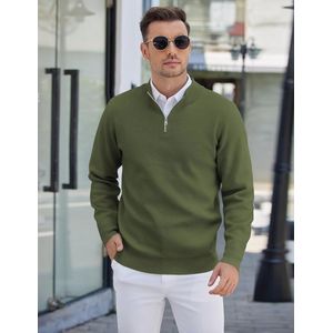 Heren Trui 1/4 Ritssluiting Coltrui Gebreide Trui Wintertrui Pullover Lange Mouw