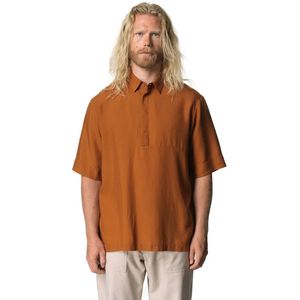 Houdini Tree Korte Mouw Poloshirt Bruin L Man