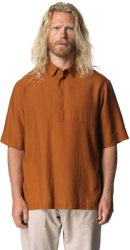 Houdini Tree Korte Mouw Poloshirt Bruin L Man