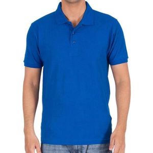 2 Pack- Royal blue Men Polo Shirt Piqué Maat L - Stofdichtheid: 220 g / m2