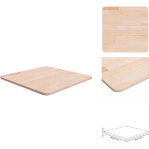 vidaXL Tafelblad - Tafel - Houten Tafelblad - Tafels - Tafelblad vierkant 50x50x1,5 cm onbehandeld massief eikenhout