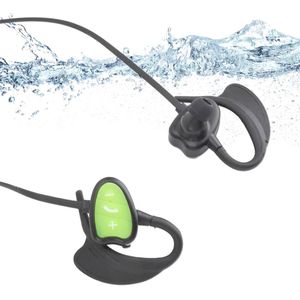 Allecto plus - Waterdichte In-ear Zwemhoofdtelefoon met Draadloze Mp3-speler - Groen - Zwemmen Sporten Hardlopen