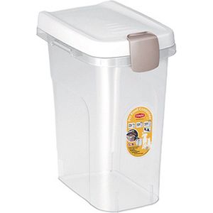 Stefanplast Voerton 15 liter voor circa 6 kg. aan hondenvoer Transparant / Wit