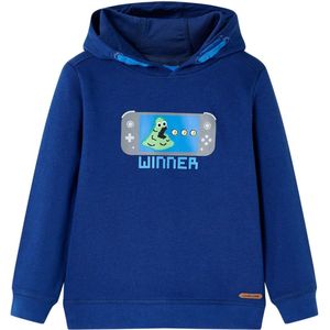 vidaXL - Kindertrui - met - capuchon - 104 - donkerblauw