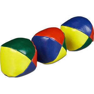 Relaxdays jongleerballen - set van 3 - Ø 6 cm - zacht - beginners en professionals