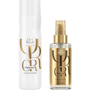 Wella Care - Oil Reflections - Luminous Smoothening Oil + Luminous Reveal Shampoo - voordeelverpakking - 100ml + 250ml