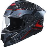 SMK - Titan Carbon Nero 06 - Integraalhelm - Grijs Rood