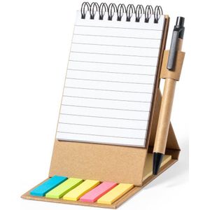 Notitieboek - Notitieblok - Sticky notes - Ringband - Met pen - 30 blaadjes - Duurzaam - Gerecycled karton