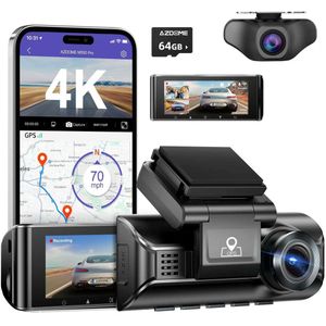 AZDome M770 Pro - Dashcam - 4K - 2CH - 2025 model - Inclusief 64GB MicroSD-kaart - Nachtzicht
