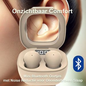 Draadloze Slaapoordopjes - Earbuds - Noise Blocking, Klein Ontwerp voor Zijslapers, 120 uur Accuduur, Bluetooth 5.3