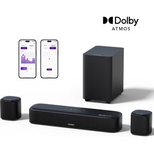 ULTIMEA 5.1 Soundbar voor Smart TV met Dolby Atmos - Smart APP-besturing - Zwart