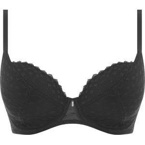 Freya - Maat 75F - FREYA SIGNATURE UW Padded Plunge Bra Vrouwen Beha - BLACK