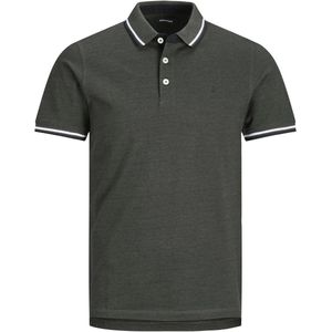 Heren Poloshirt Donkergroen Korte Mouwen