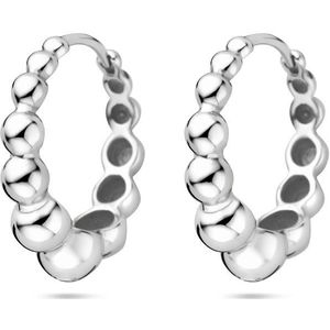 Zilver - Gerhodineerde Klapoorringen - 17 mm - 925 Zilver