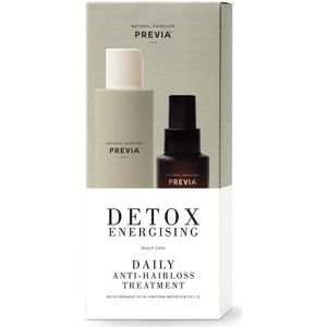 Previa Natural Haircare Extra Life Detox Energising Daily Anti-hairloss Treatment Pakket Dunner Wordend Haar 1pakket