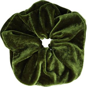 Haarsoires Haarelastiek Scrunchie – Basic – Velvet Stof – Mosgroen - Haarkrinkel - Haar Elastiek met Stof - Zacht & Haarvriendelijk