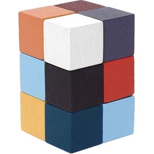 Kikkerland Elasti Cube 3D houten puzzel