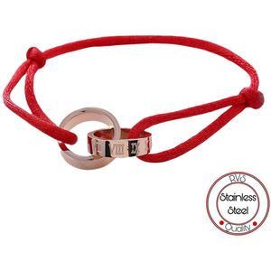 Soraro Roman Tricolor Armband | Rood | Rose | 14K Goldplated | Soraro Armbanden | Cadeau voor haar | verjaardag vrouw | Moederdag | Moederdag cadeau