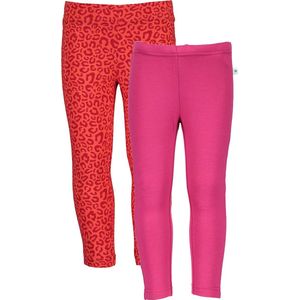 Blue Seven - 2pack - Leggings - Biologische Katoen - Rood met figuurtjes - Roze - Maat 128