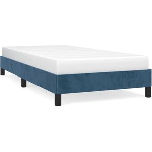 VidaXL Bedframe Fluweel Donkerblauw 90x190 cm