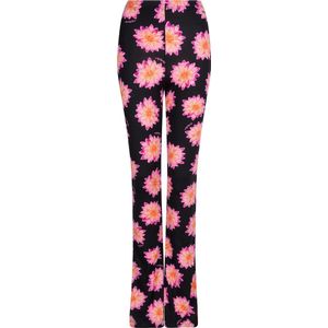 Ambika Elin flared broek roze/ lila bloemenprint S