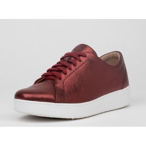 FitFlop Rally Crinkle Shimmer Sneakers Pu ROOD - Maat 38