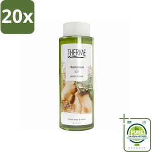 20 x Therme - Hammam - Badschuim - Verfrissend - Verzorgend - 500ml - Grootverpakking - Badschuim - Hamam - Ontspannen - Wellness - Oosterse Geur