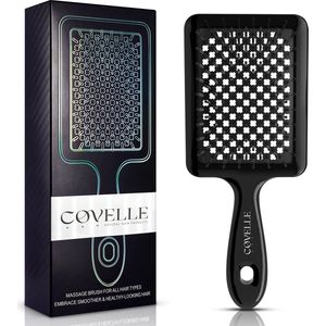 Covelle - Detangling Haarborstel - Ontklitter - Anti klit - Kappers Haarborstel - Brush