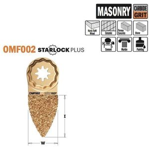 CMT ORANGE TOOLS - OMF002-X1 - Starlock-Plus HM Grit Rasp - 45 mm - Voor Hout en Steen