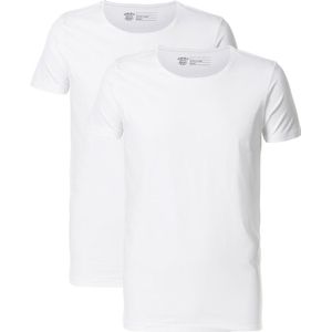 Petrol Industries - Heren 2-pack Basic T-shirts Ronde Hals - Wit - Maat XL