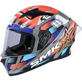 SMK - Stellar - Integraalhelm - Rood Blauw - Polycarbonaat
