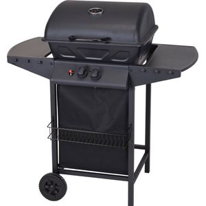 Vaggan Gas-barbecue – Kookhoogte 85 Centimeter – Thermometer – Non-stick – Verrijdbaar - 2 Branders