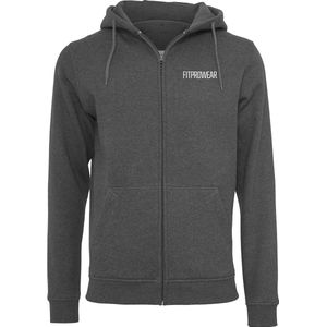 FitProWear Unisex Vest - Charcoal - Maat L - Vest Katoen - Dames / Heren Kleding - Zoodie - Sportkleding - Zip Hoodie - Sportvest - Vest Heren - Vest Dames - Hoodie - Sweatvest - Zip-Hoodie - Vest