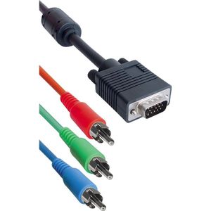 VGA (m) - Component 3RCA (m) kabel / zwart - 2 meter