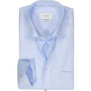 ETERNA comfort fit overhemd - popeline - lichtblauw - Strijkvrij - Boordmaat: 49